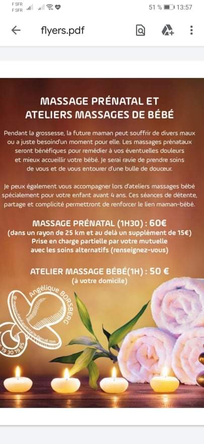 Massage prénatal et massage bébé
