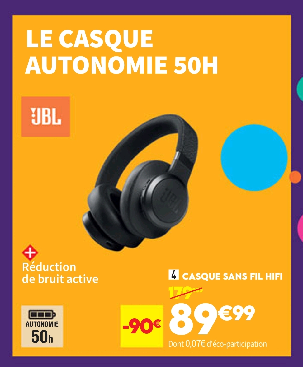 Casque Sans Fil Hifi Jbl Live 660nc