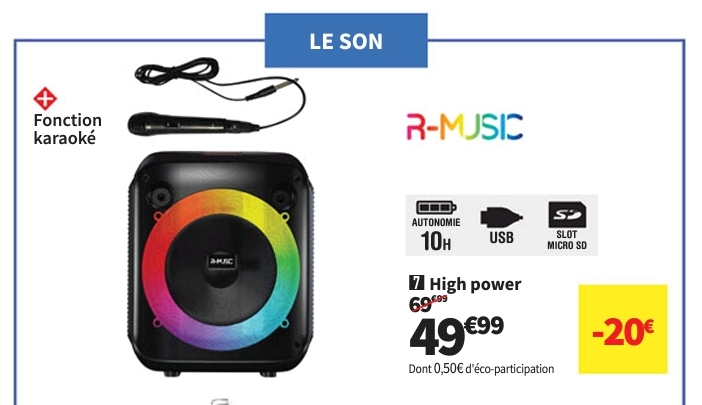 Enceinte R-music Party Boost S