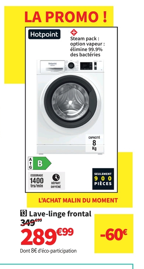 Lave-linge Frontal Hotpoint Cnm118448wkfr