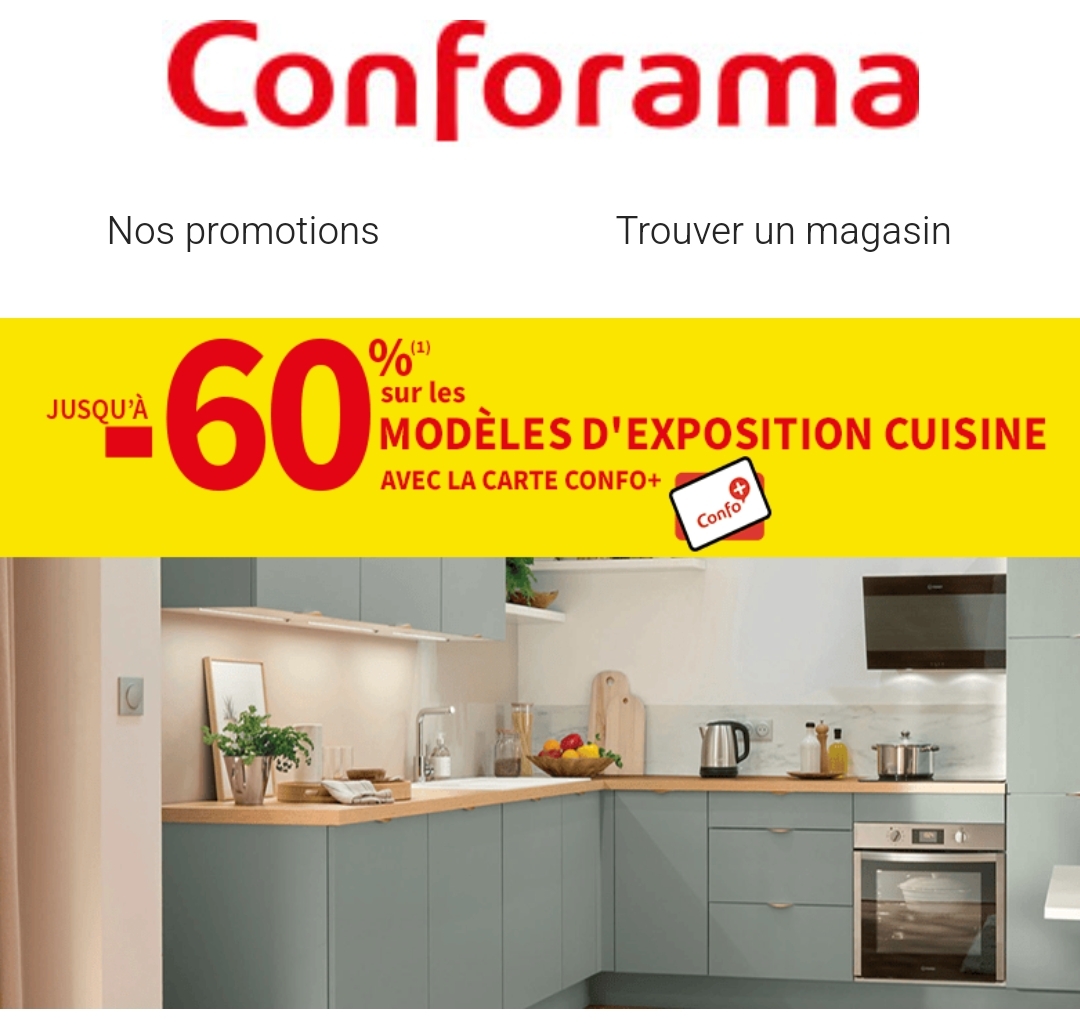 Cuisines Modèles Exposition à -60% Avec La Carte Conforama