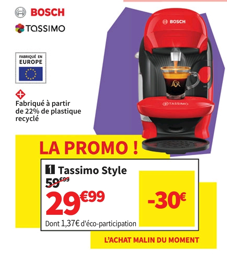 Cafetière Portionnée Tassimo Bosch Tas113e