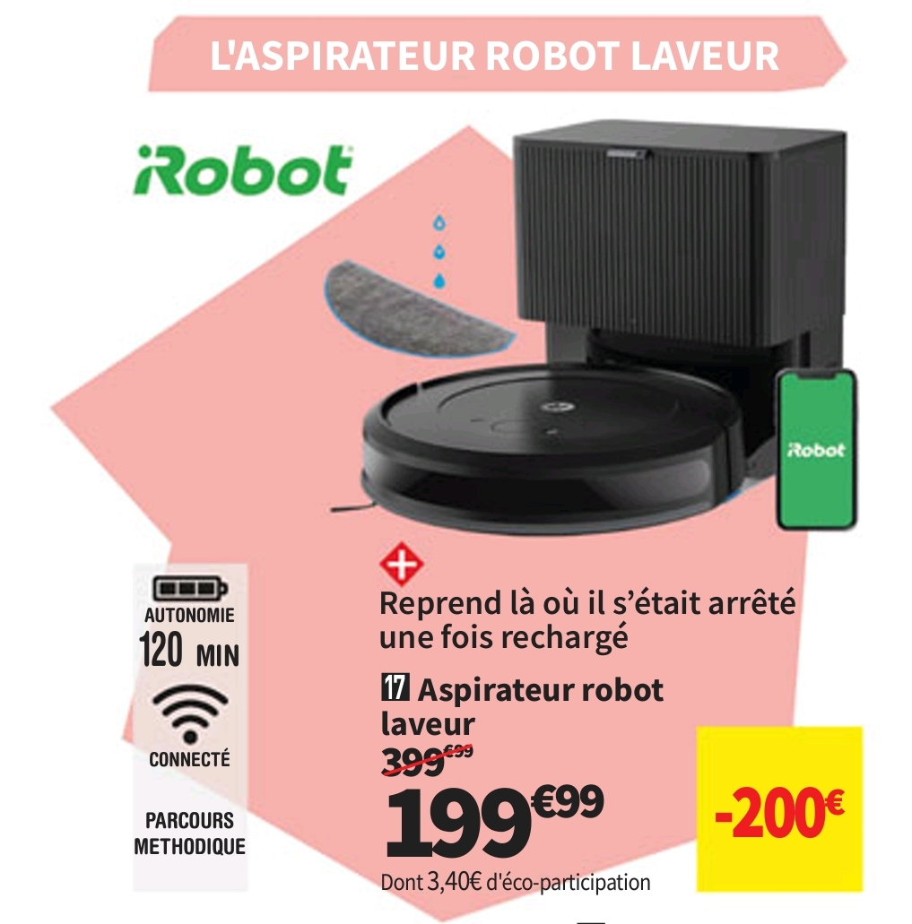 Aspirateur Robot Laveur Irobot Y0510