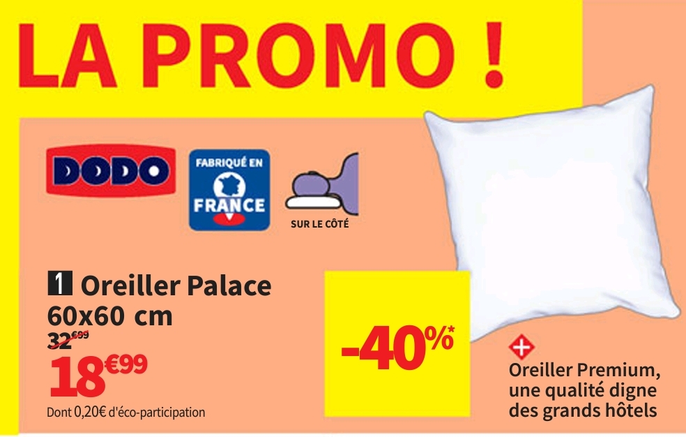 Oreiller Carré 60×60 Cm Palace