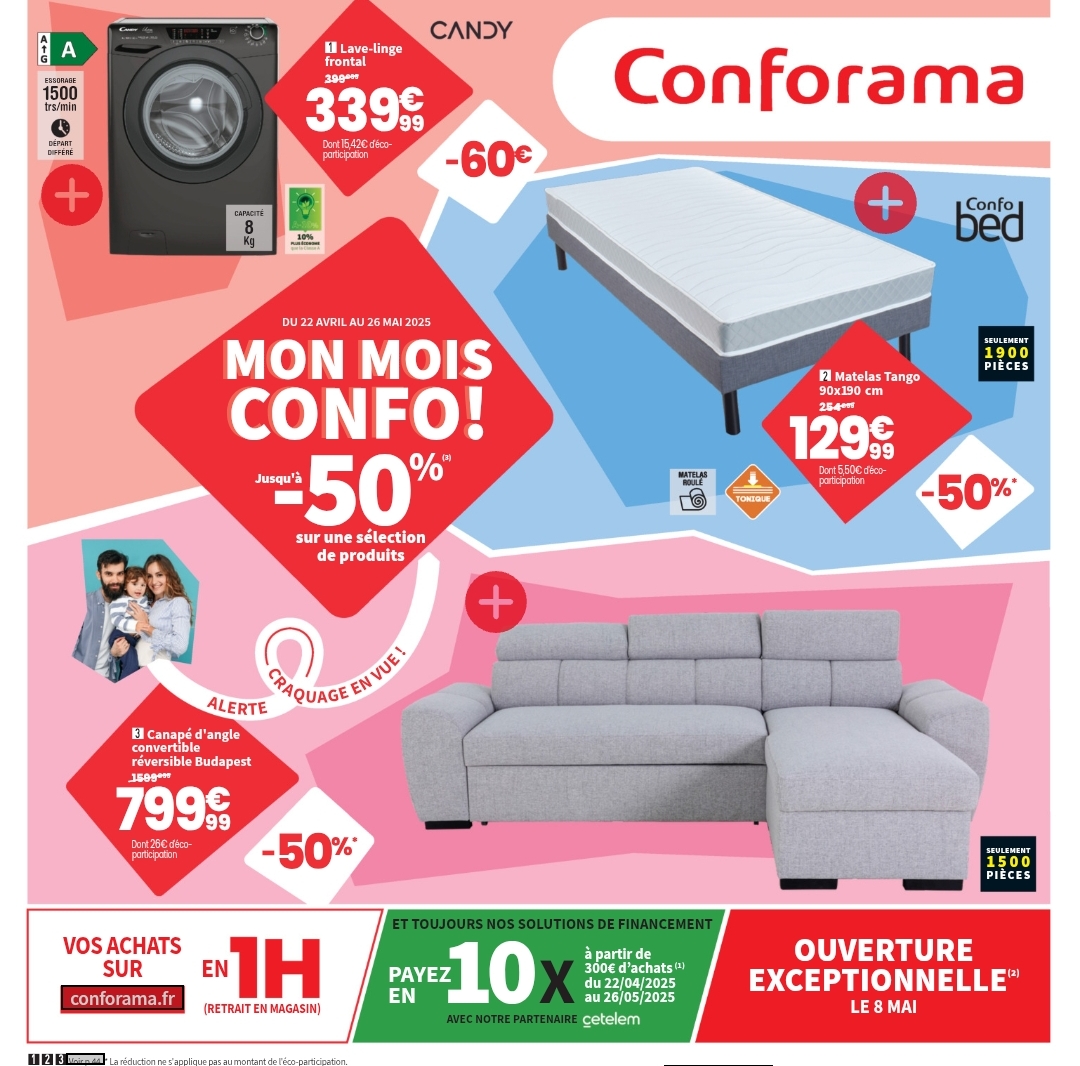 Catalogue Conforama. Mon Mois Confo