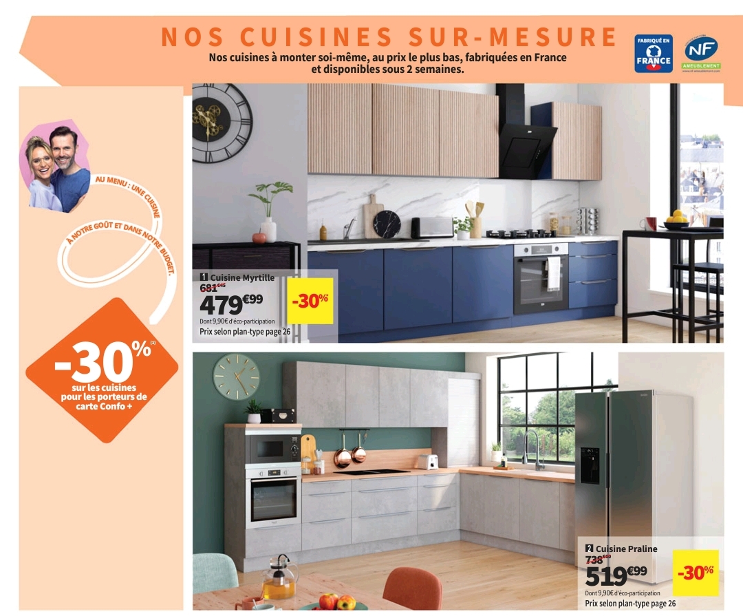 -30% Sur Les Cuisines Sur Mesure Pour Les Porteurs De La Carte Confo