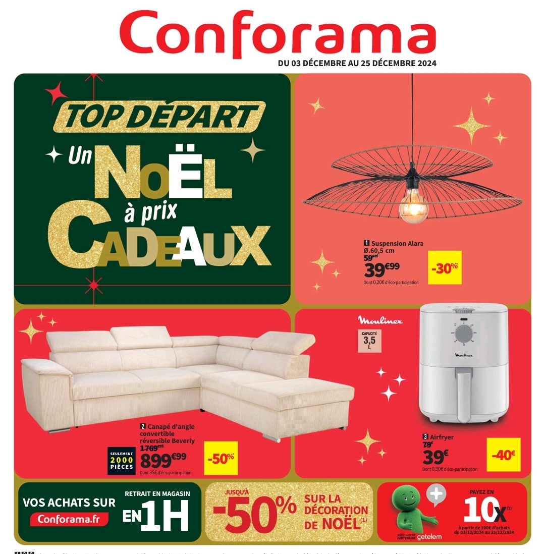 Catalogue Conforama « top Départ Un Noël à Prix Cadeaux »