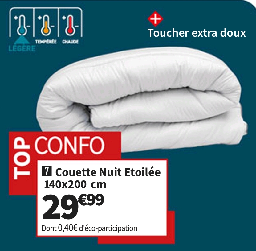 Top Confo Couette 140×200 Cm Nuit Etoilee