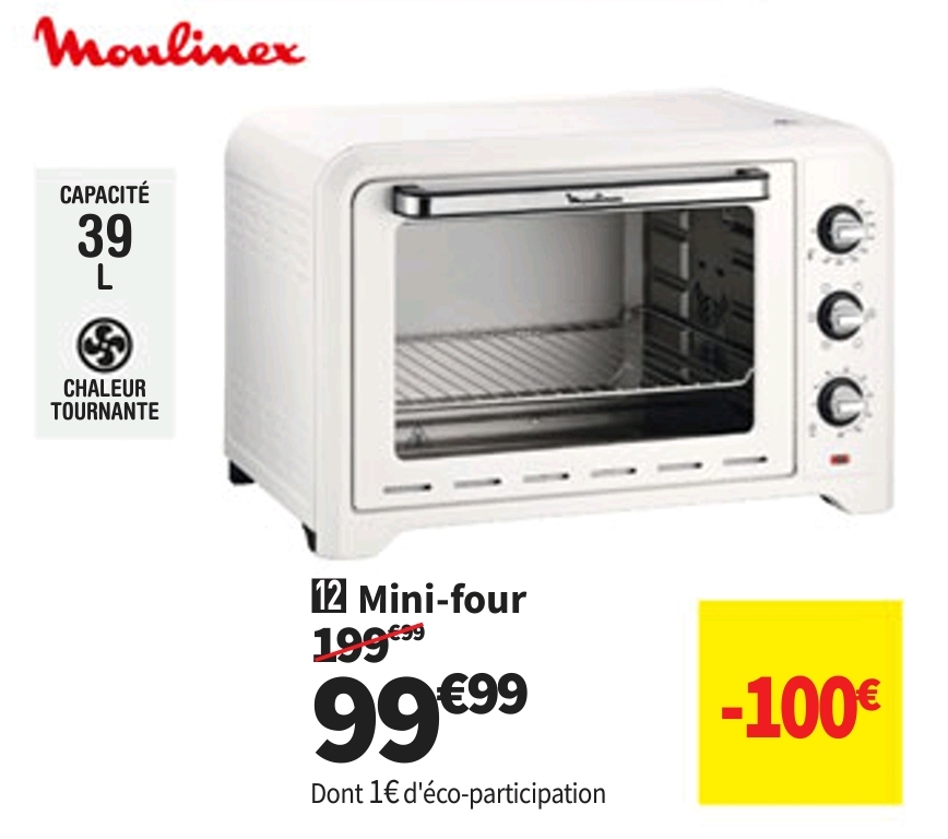 Mini-four Moulinex Ox484100 Coloris Blanc