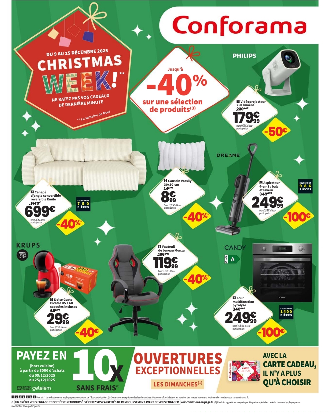 Catalogue Conforama « christmas Week » 09 Au 25/12/25