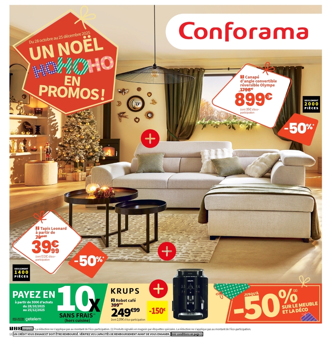 Catalogue Conforama « noël En Promo » 28/10 Au 25/12/25
