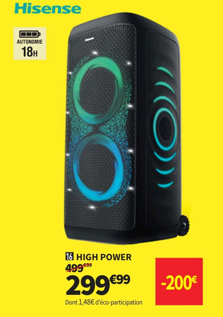 Enceinte Hisense Party Thunder Hp500