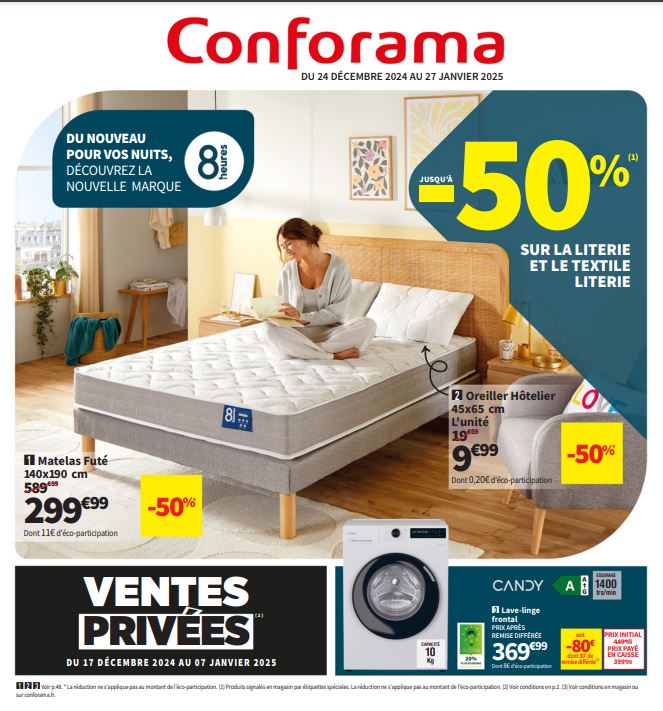 Catalogue Conforama « spécial Literie Et Textile De Lit »