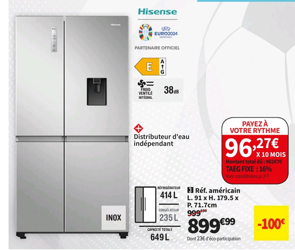 Réfrigérateur Américain Hisense Rs840n4wce