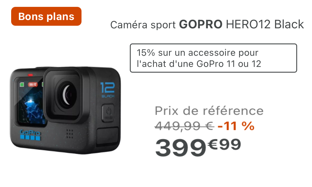 Caméra Sport Gopro Hero12 Black