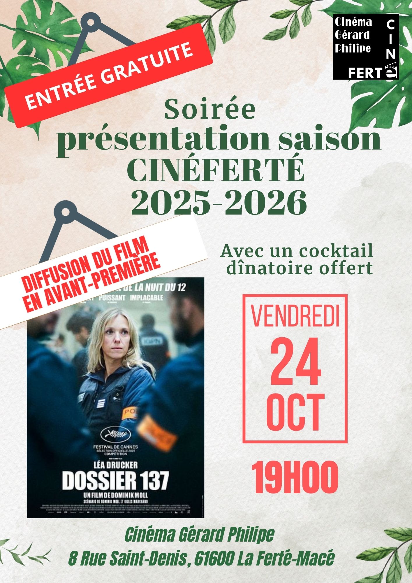 Soirée De Présentation De La Saison Cinématographique 2025-2026