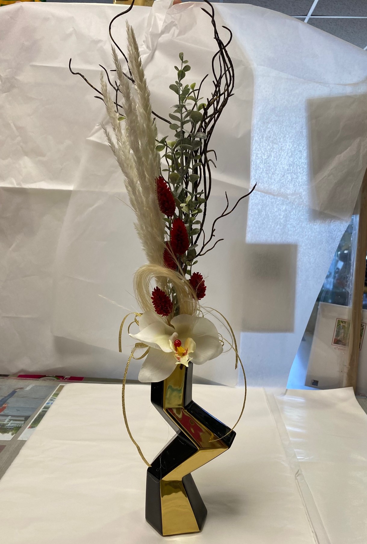 Composition Florale Avec Vase Personnalisée