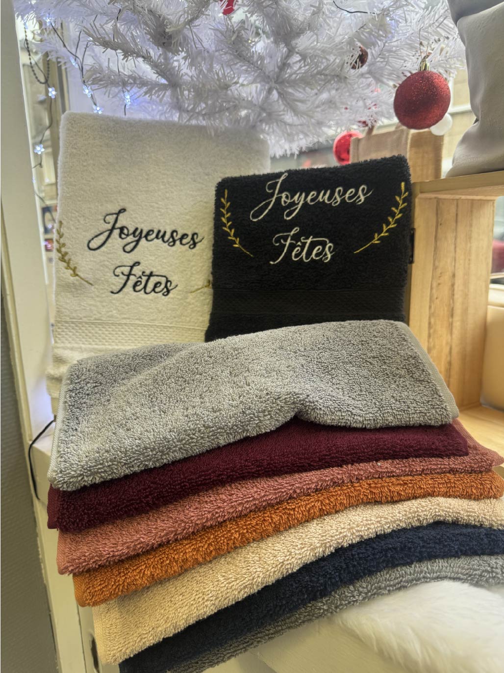 Serviette De Main Brodée, Personnalisé,