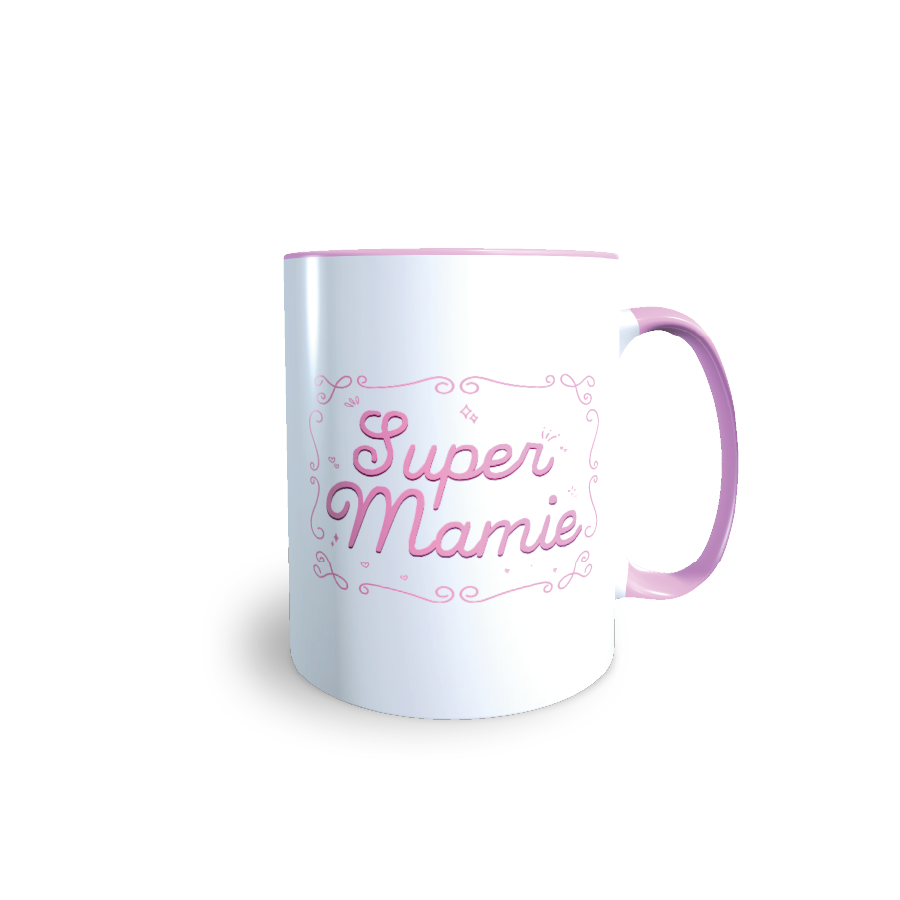 Mug Rose « super Mamie »