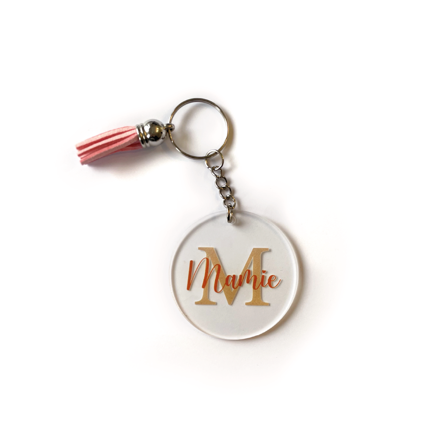 Porte Cles Transparent « m, Mamie »